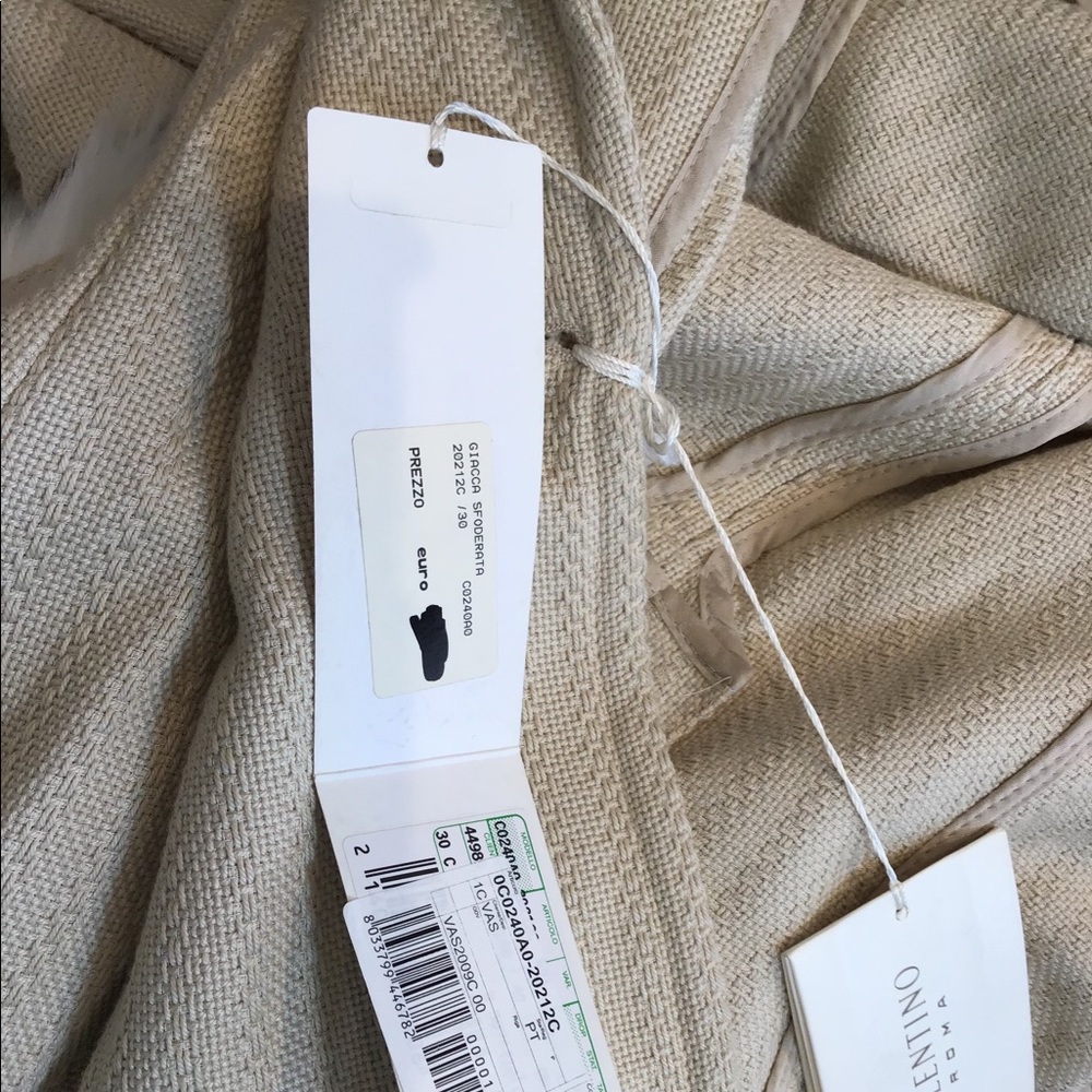 VALENTINO ROMA NWT NUDE TEXTURED BLAZER JKT SZ 10 - Picture 11 of 12